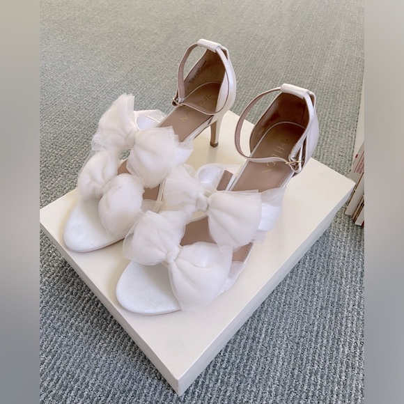 BHLDN Double Tulle Bow Heel - Picture 2 of 10